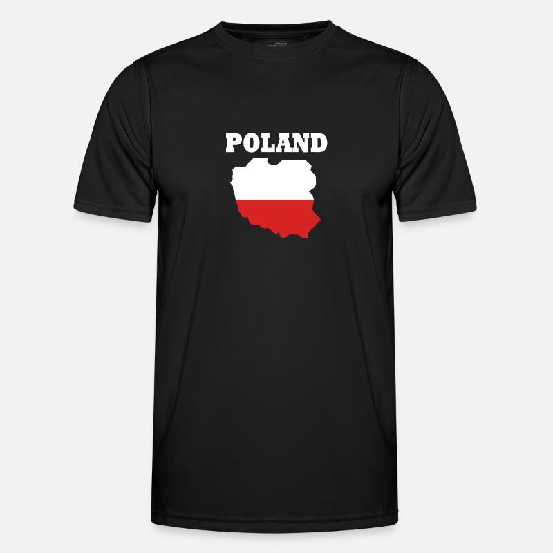 Polen Polnisch - Männer Funktions-T-Shirt - Schwarz