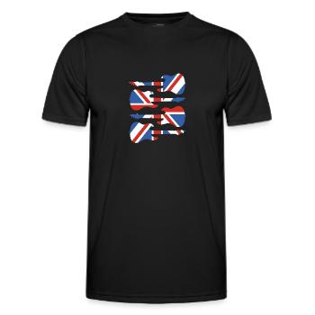England - Men's Functional T-Shirt - black - Front - AI Model Male 178 dark (178cm)