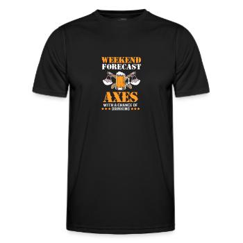 Axe Throw - Men's Functional T-Shirt - black - Front - AI Model Male 178 dark (178cm)