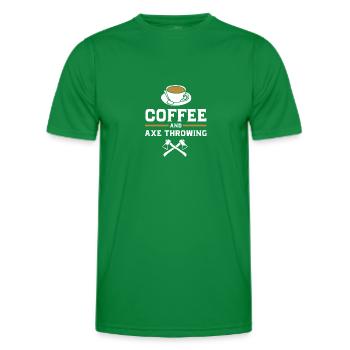 Axe Throw - Men's Functional T-Shirt - kelly green - Front - AI Model Male 178 dark (178cm)