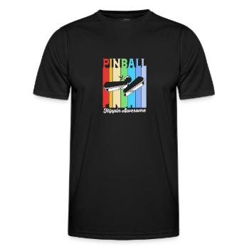 Flipper Boîte de flipper - T-shirt sport Homme - noir - Devant - AI Model Male 178 dark (178cm)