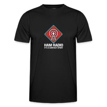 Amateur Radio Radio Antenna - Men's Functional T-Shirt - black - Front - AI Model Male 178 dark (178cm)