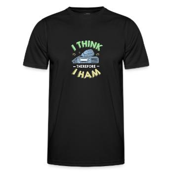 Amateurfunk Radio Antenne - Männer Funktions-T-Shirt - Schwarz - Vorne - AI Model Male 178 dark (178cm)