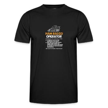 Amateurfunk Radio Antenne - Männer Funktions-T-Shirt - Schwarz - Vorne - AI Model Male 178 dark (178cm)