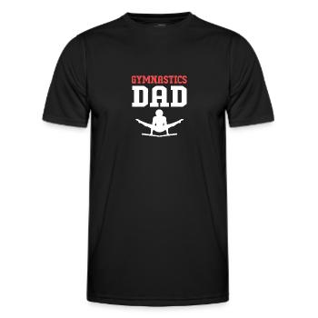 Gymnastik - Männer Funktions-T-Shirt - Schwarz - Vorne - AI Model Male 178 dark (178cm)