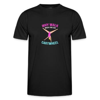 Gymnastik - Männer Funktions-T-Shirt - Schwarz - Vorne - AI Model Male 178 dark (178cm)