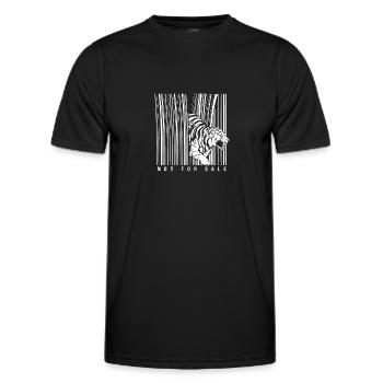 Weißer Tiger - Männer Funktions-T-Shirt - Schwarz - Vorne - AI Model Male 178 dark (178cm)