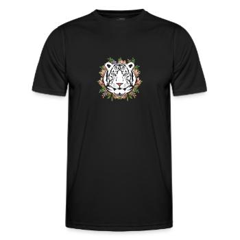 Weißer Tiger - Männer Funktions-T-Shirt - Schwarz - Vorne - AI Model Male 178 dark (178cm)