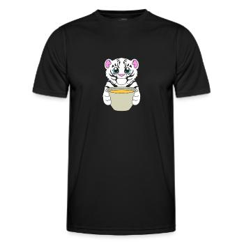 Weißer Tiger - Männer Funktions-T-Shirt - Schwarz - Vorne - AI Model Male 178 dark (178cm)