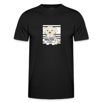 Maltese - Men's Functional T-Shirt - black - Front - AI Model Male 178 dark (178cm)