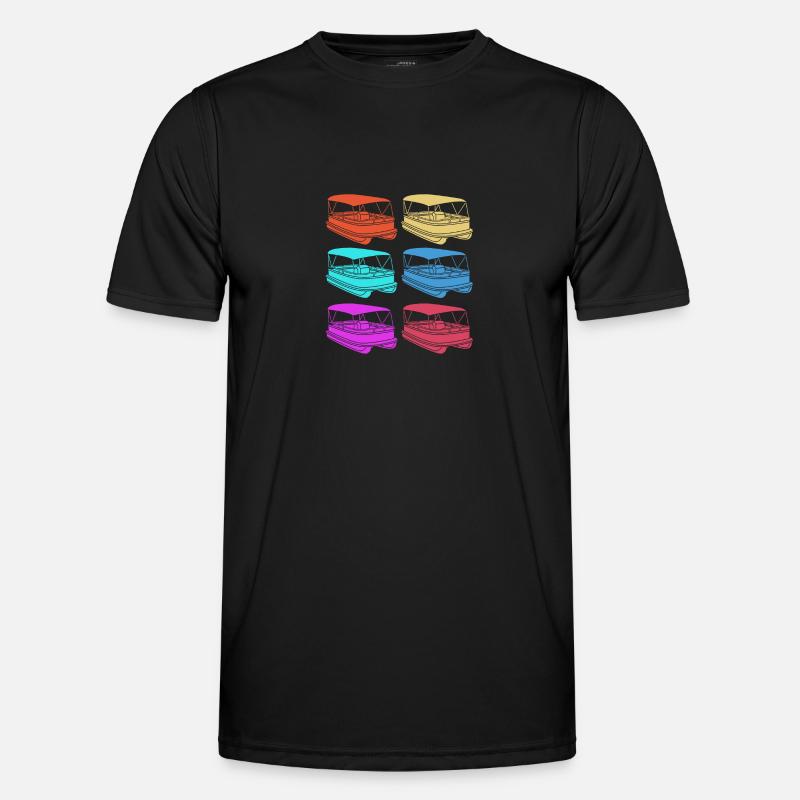 Pontonboot Boot Boote - Männer Funktions-T-Shirt - Schwarz