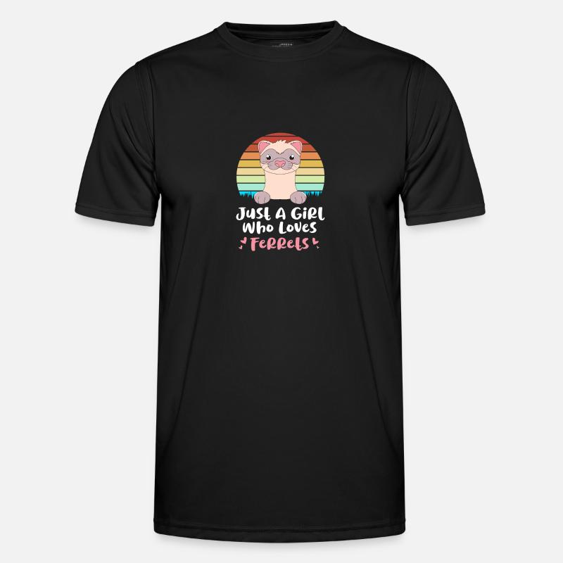 Frettchen - Männer Funktions-T-Shirt - Schwarz