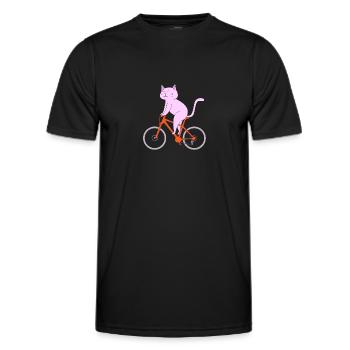 Mountain biking Mountain biking Mountain bikers - Men's Functional T-Shirt - black - Front - AI Model Male 178 dark (178cm)