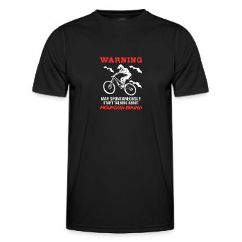 Mountain biking Mountain biking Mountain bikers - Men's Functional T-Shirt - black - Front - AI Model Male 178 dark (178cm)