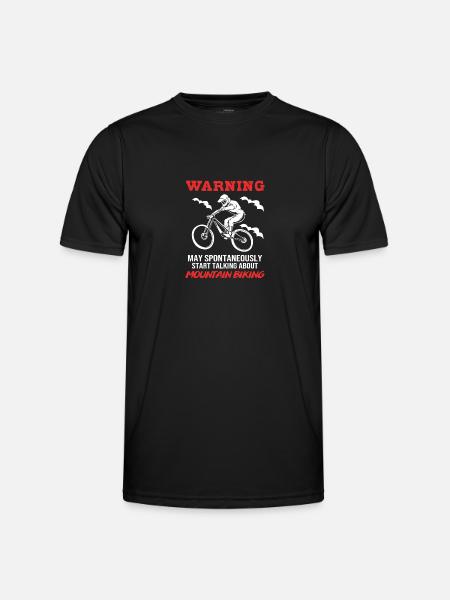 Mountainbike Mountainbiken Mountainbiker - Männer Funktions-T-Shirt - Schwarz