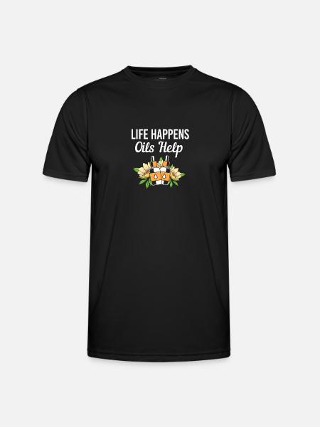 Ätherisches Öl - Männer Funktions-T-Shirt - Schwarz