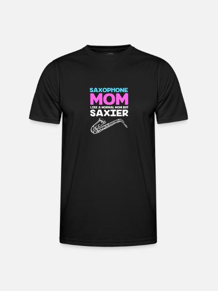 Saxophon Saxophonist - Männer Funktions-T-Shirt - Schwarz