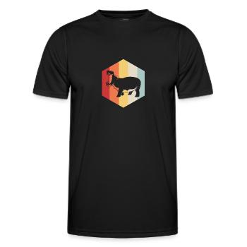 Nilpferd - Männer Funktions-T-Shirt - Schwarz - Vorne - AI Model Male 178 dark (178cm)
