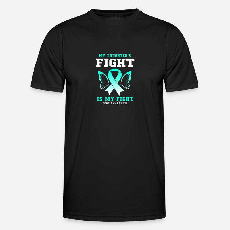 Pcos-Bewusstsein - Männer Funktions-T-Shirt - Schwarz