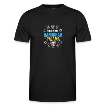 Hanoucca - T-shirt sport Homme - noir - Devant - AI Model Male 178 dark (178cm)