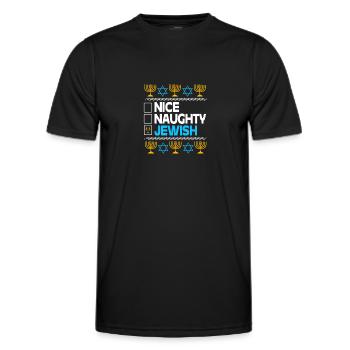 Hanoucca - T-shirt sport Homme - noir - Devant - AI Model Male 178 dark (178cm)