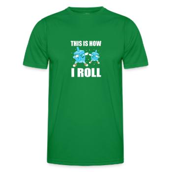 Hanukkah - Men's Functional T-Shirt - kelly green - Front - AI Model Male 178 dark (178cm)