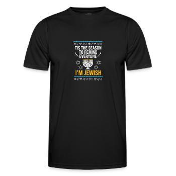 Hanoucca - T-shirt sport Homme - noir - Devant - AI Model Male 178 dark (178cm)