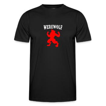 Werwolf - Männer Funktions-T-Shirt - Schwarz - Vorne - AI Model Male 178 dark (178cm)