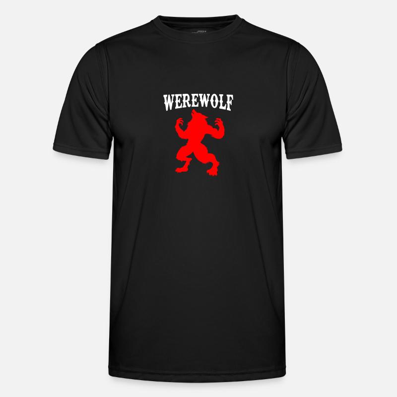 Werwolf - Männer Funktions-T-Shirt - Schwarz
