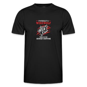 Werwolf - Männer Funktions-T-Shirt - Schwarz - Vorne - AI Model Male 178 dark (178cm)