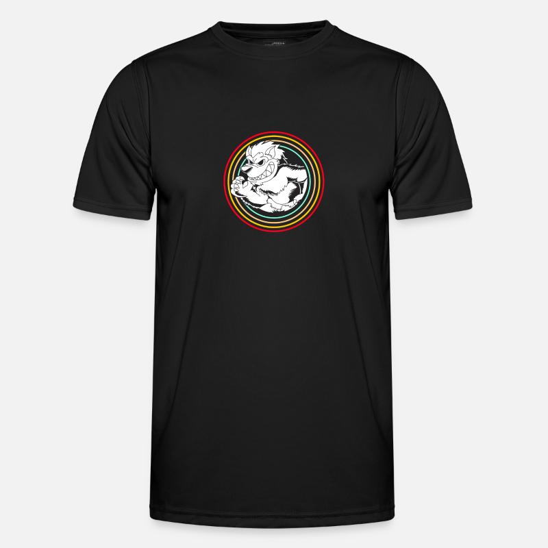Werwolf - Männer Funktions-T-Shirt - Schwarz