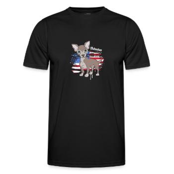 Chihuahua - T-shirt sport Homme - noir - Devant - AI Model Male 178 dark (178cm)