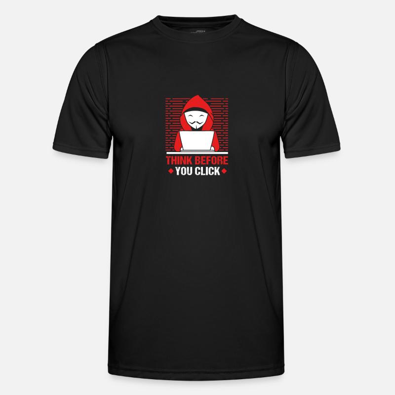 Cybersecurity Cyber Programmierer Hacker - Männer Funktions-T-Shirt - Schwarz