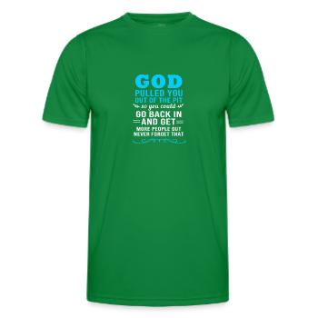 Drogenfrei Sucht Süchtig - Männer Funktions-T-Shirt - Kelly Green - Vorne - AI Model Male 178 dark (178cm)