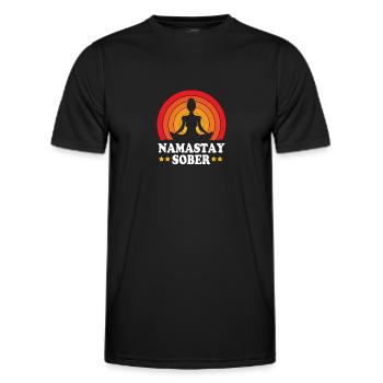 Drug-free addiction addicted - Men's Functional T-Shirt - black - Front - AI Model Male 178 dark (178cm)