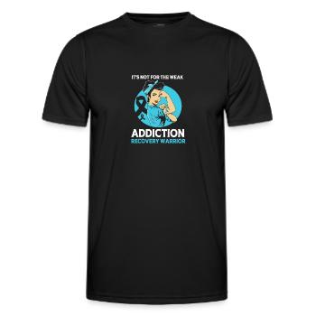 Drogenfrei Sucht Süchtig - Männer Funktions-T-Shirt - Schwarz - Vorne - AI Model Male 178 dark (178cm)