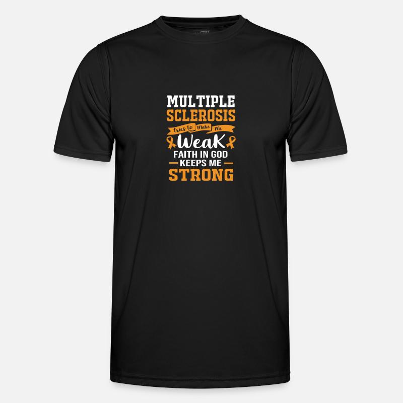 Multiple Sclerosis MS - Men's Functional T-Shirt - black