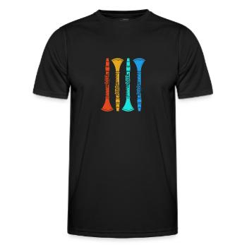 Clarinette - T-shirt sport Homme - noir - Devant - AI Model Male 178 dark (178cm)