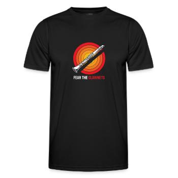 Clarinet - Men's Functional T-Shirt - black - Front - AI Model Male 178 dark (178cm)