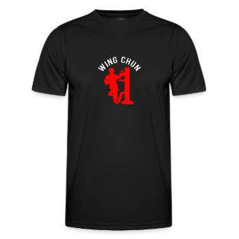 Wing Chun - Men's Functional T-Shirt - black - Front - AI Model Male 178 dark (178cm)
