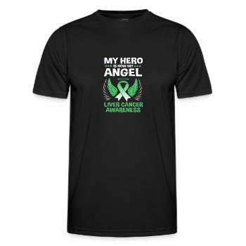 Liver disease - Men's Functional T-Shirt - black - Front - AI Model Male 178 dark (178cm)