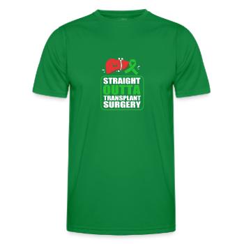 Liver disease - Men's Functional T-Shirt - kelly green - Front - AI Model Male 178 dark (178cm)