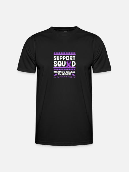 Morbus Crohn - Männer Funktions-T-Shirt - Schwarz