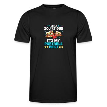 Wasserpistole - Männer Funktions-T-Shirt - Schwarz - Vorne - AI Model Male 178 dark (178cm)