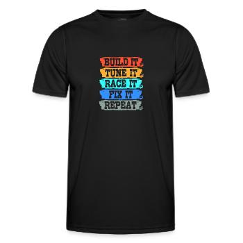 Autofahrer - Männer Funktions-T-Shirt - Schwarz - Vorne - AI Model Male 178 dark (178cm)