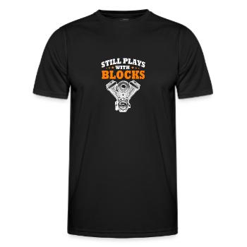 Autofahrer - Männer Funktions-T-Shirt - Schwarz - Vorne - AI Model Male 178 dark (178cm)