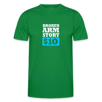 Fracture de l’os du bras - T-shirt sport Homme - vert - Devant - AI Model Male 178 dark (178cm)