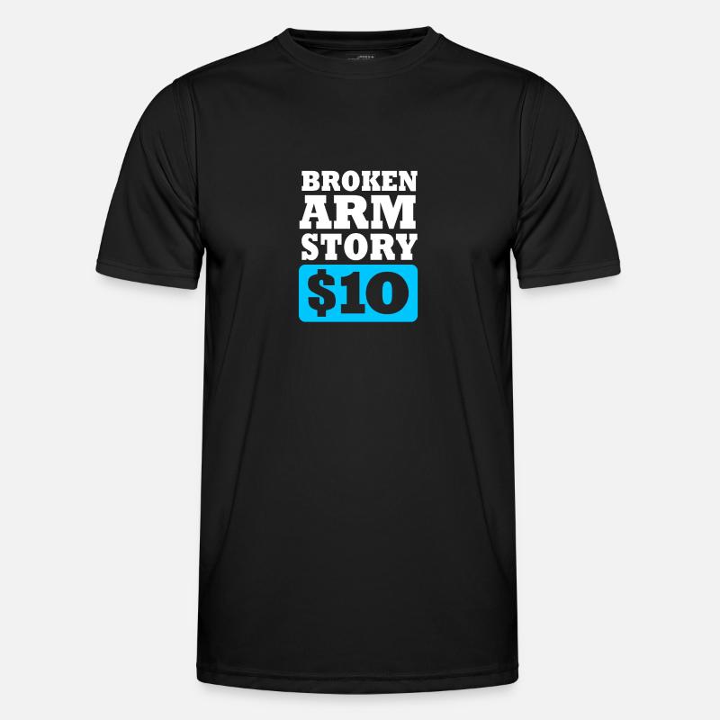 Broken Arm Bone Fracture - Men's Functional T-Shirt - black