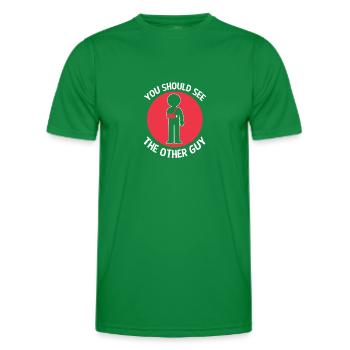 Fracture de l’os du bras - T-shirt sport Homme - vert - Devant - AI Model Male 178 dark (178cm)