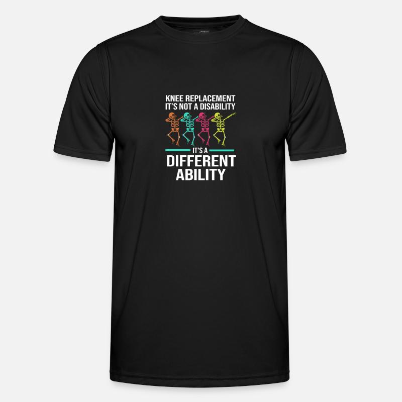 Knie Operation - Männer Funktions-T-Shirt - Schwarz